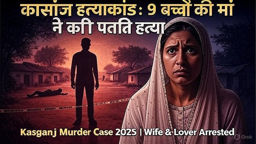 कासगंज महिला ने प्रेमी संग पति की हत्या की