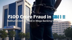 SBI बैंक 100 करोड़ घोटाला मथुरा 2025