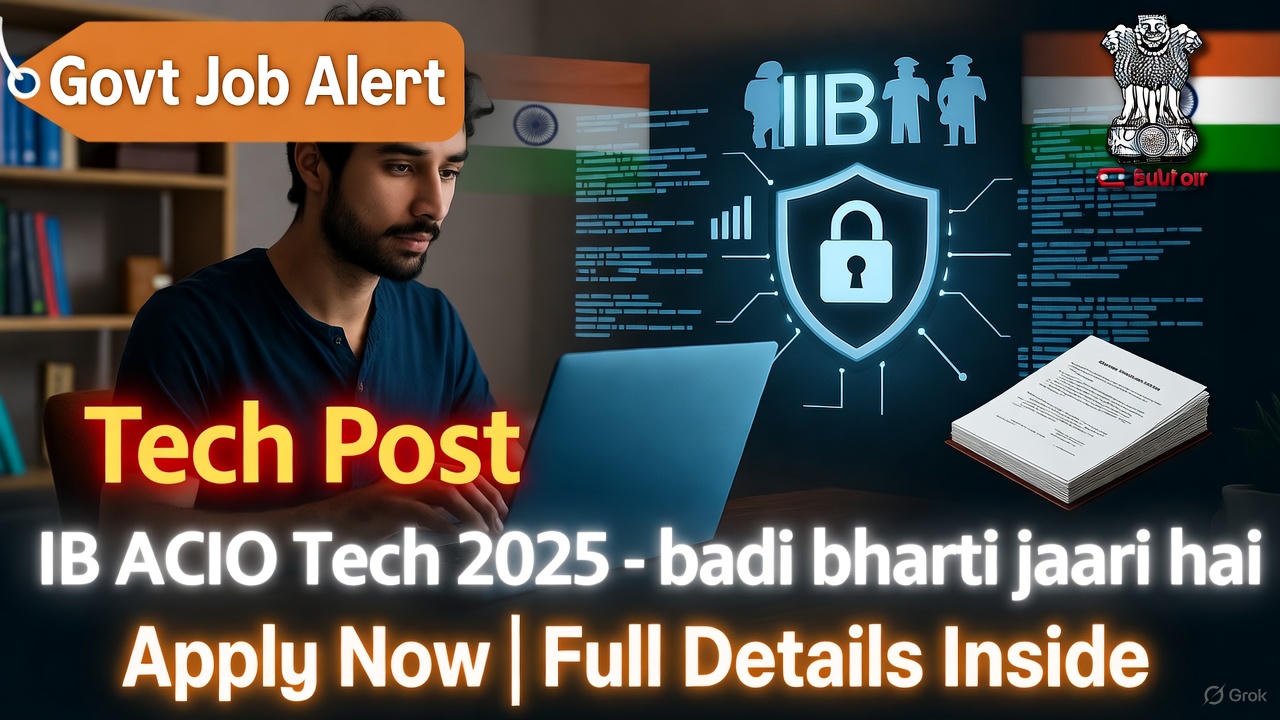 IB Technical Officer Vacancy 2025